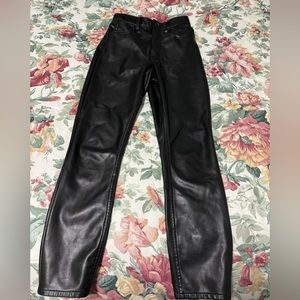 abercrombie & fitch | leather pants | skinny high rise